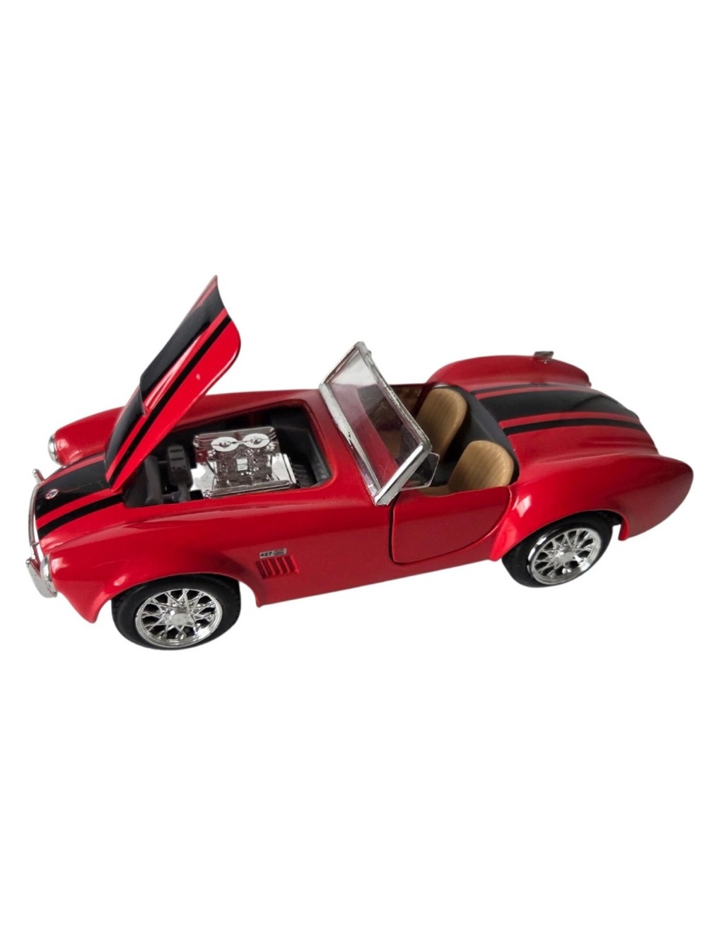 1965 Shelby Cobra 427 Convertible, Red - Maisto 01531 - 1/24 Scale Diecast Model